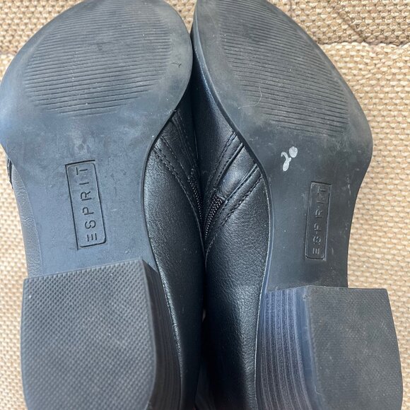 AUTHENTIC " ESPRIT " WOMEN'S HUNTER TAUPE SIDE ZIP FAUX Leather ANKLE BOOTS 10M - Picture 8 of 9